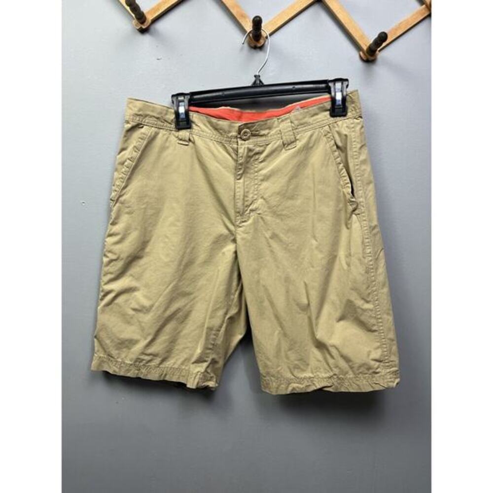 COLUMBIA‎ Men's Regular Fit Chino Shorts 30x10 Khaki Outdoor 100% cotton
